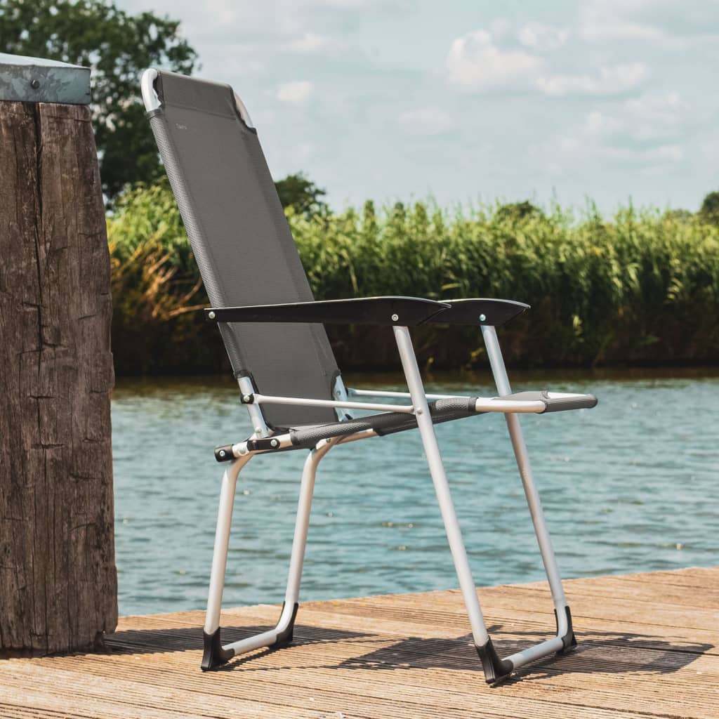 Travellife Luxury Foldable Camping Chair "Ancona Compact" Grey