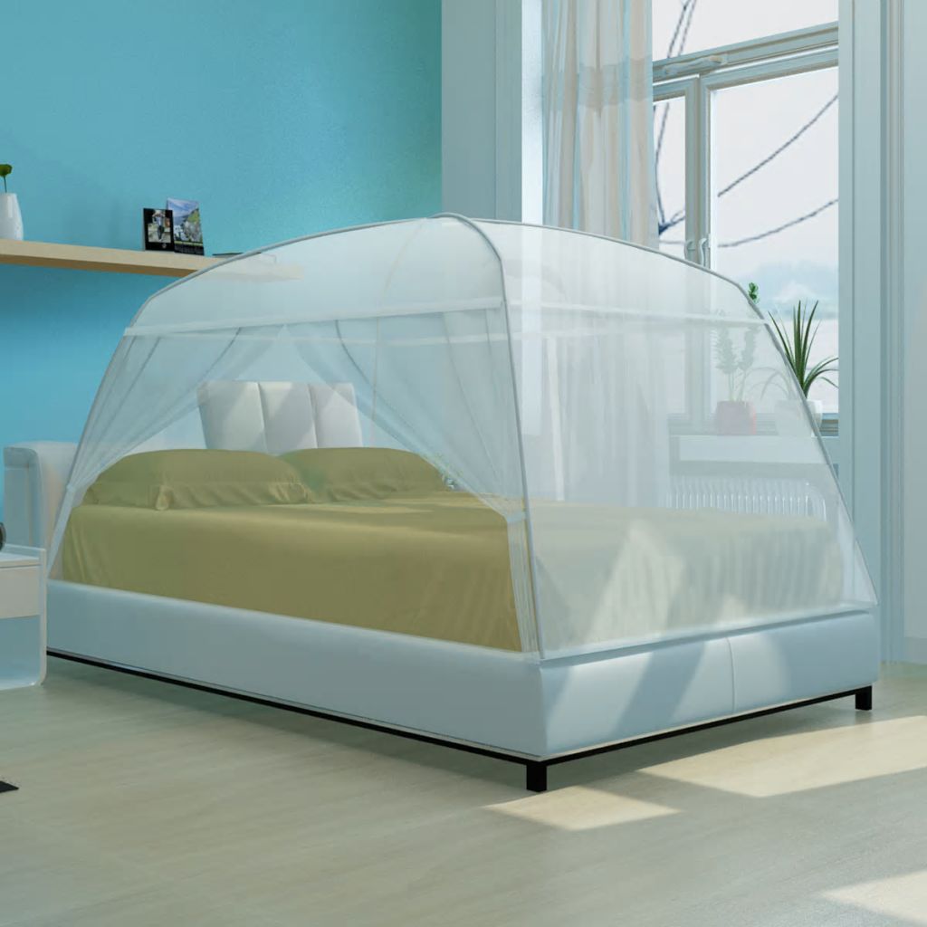 Mongolia Net Mosquito Net 2 Doors 200 x 120 x 130 cm White
