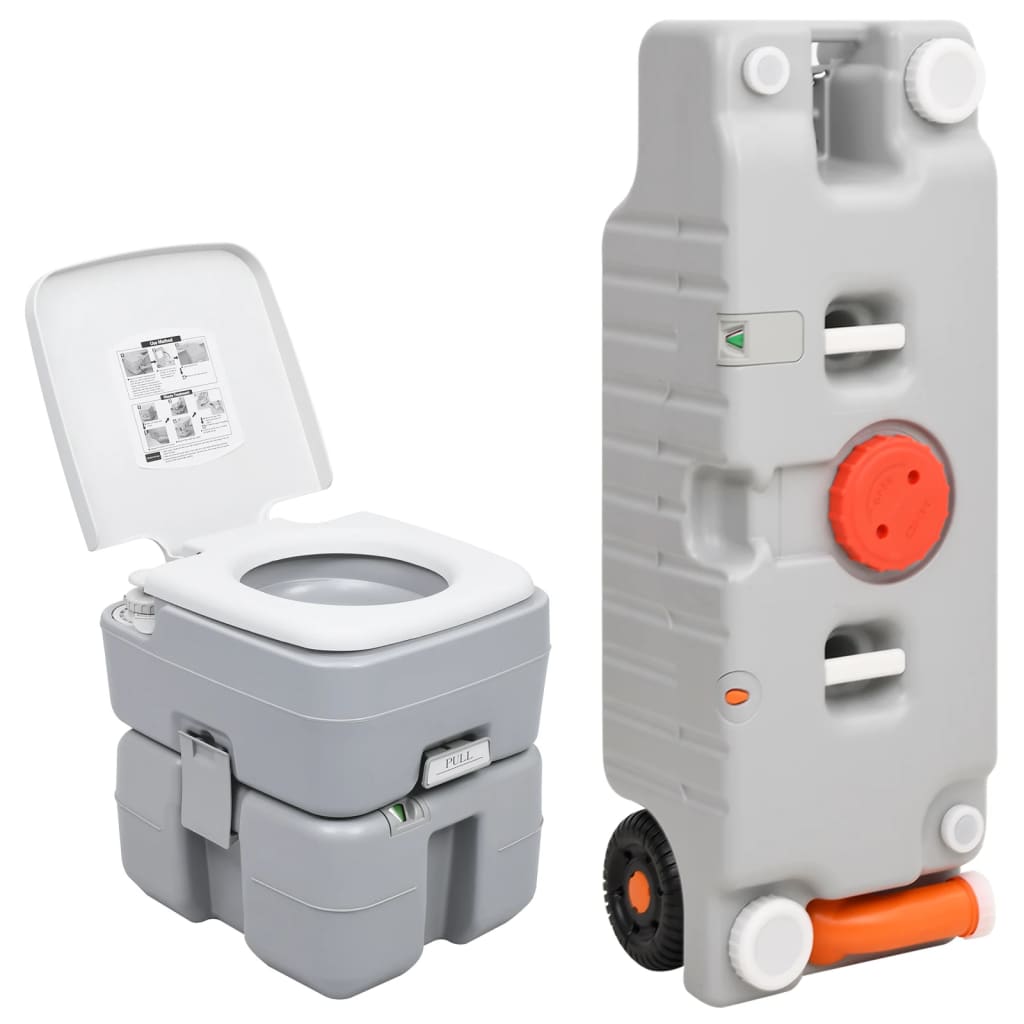 Portable Camping Toilet and Water Tank Set