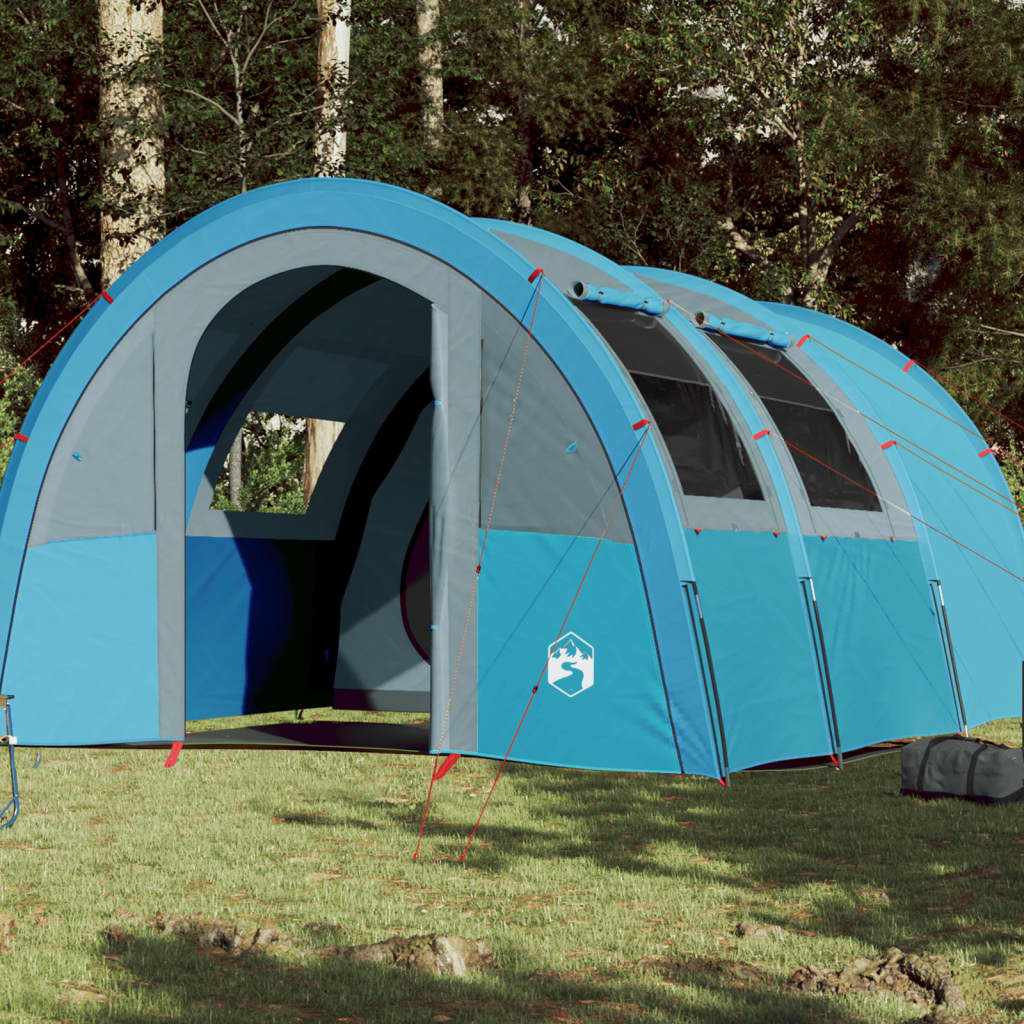 Camping Tent Tunnel 4-Person Blue Waterproof