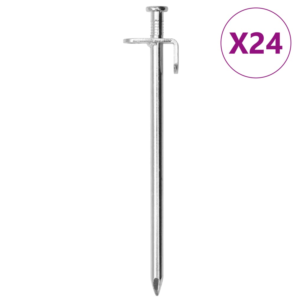 Tent Pegs 24 pcs 19,5 cm 8 mm Galvanised Steel
