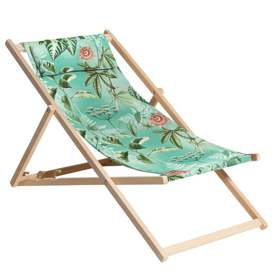 Madison Wooden Beach Chair "Mauel" 55x90x87 cm Blue