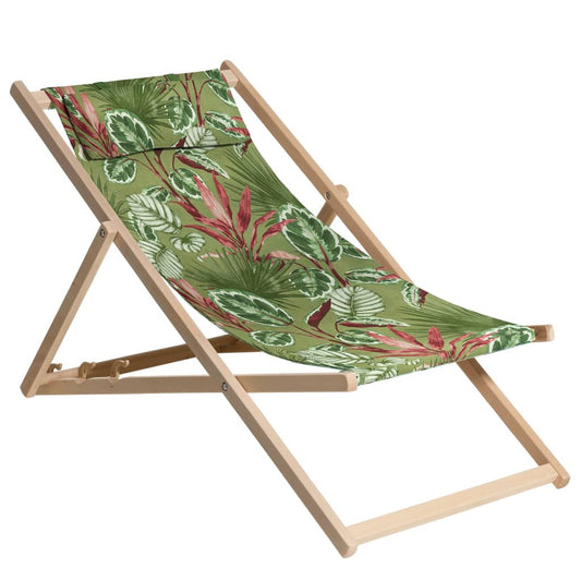 Madison Wooden Beach Chair "Cala" 55x90x87 cm Green