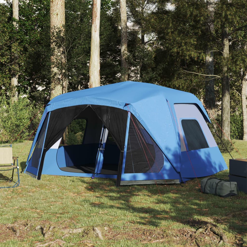 Family Tent 10-Person Blue Quick Release Waterproo