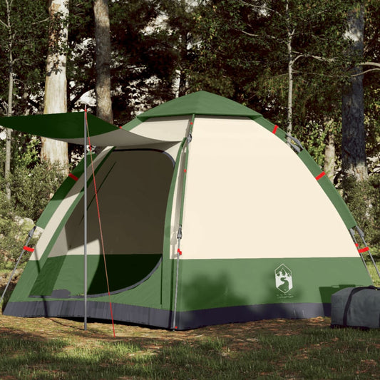 Camping Tent Cabin 4-Person Green Quick Release